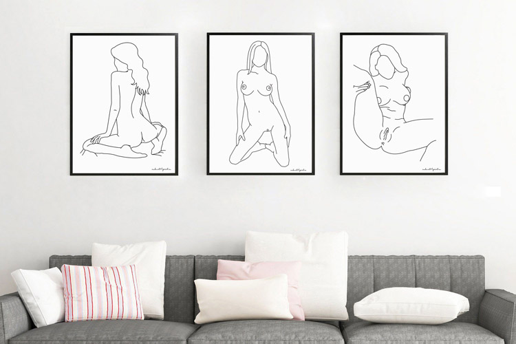 Penis Art Prints Archives Nude Line Art Prints For Sexy Bedroom