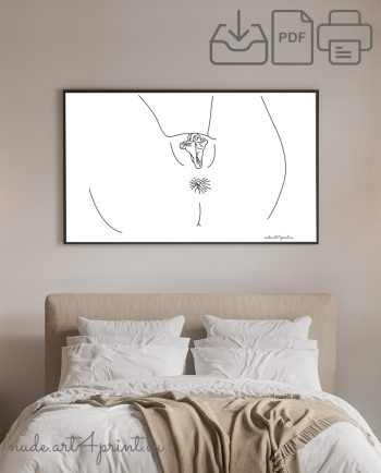 Vagina Art Prints Archives Nude Line Art Prints For Sexy Bedroom