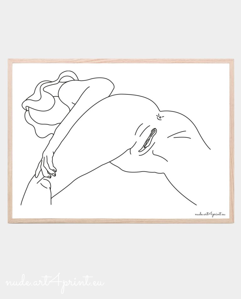 Vulva Print Vagina Art Canva Pussy Poster Nude Line Art Prints For