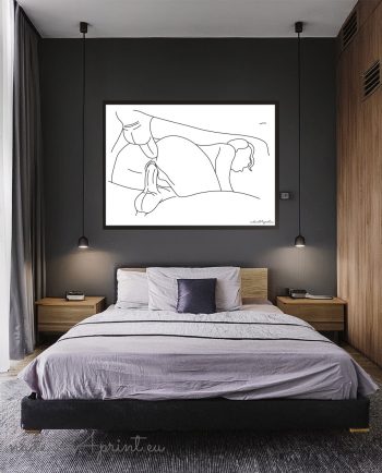 Double penetration fucking act explicit print group sex drawing