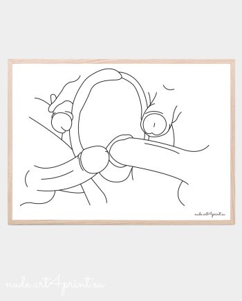 Gangbang blowjob print easy stylized group sex art sketch download