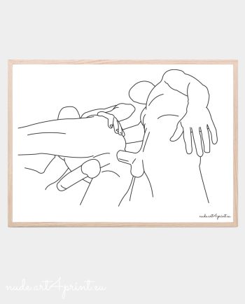Gay fuck open act line art print for bedroom