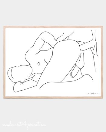 Gay lovers sex print artwork bedroom gift