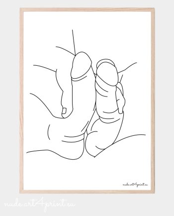 Gay penises game masturbation double wank art print
