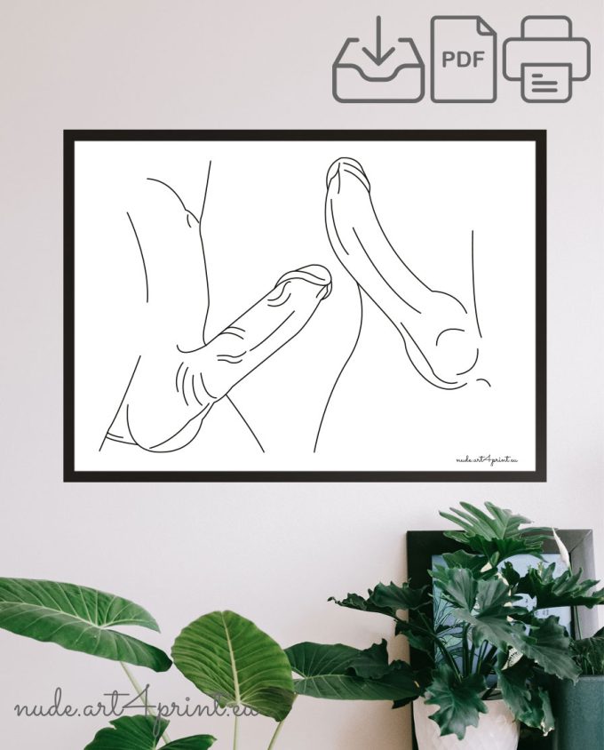 penis print phallic poster guy gifts printable dicks canvas cocks artworks
