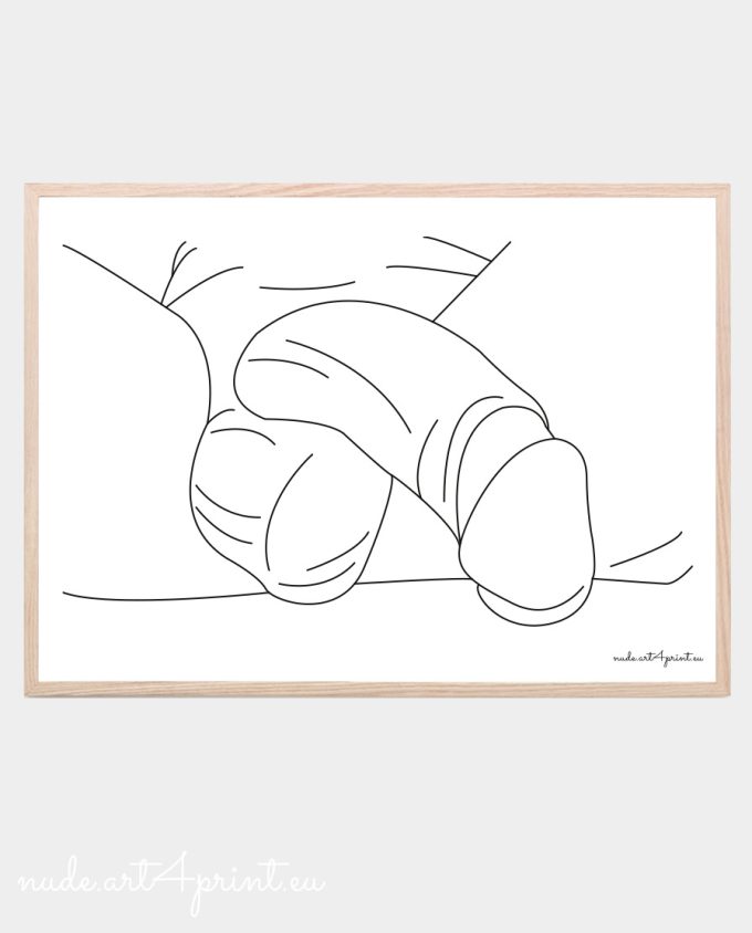 penis print poster guy gift printable dick canva cock artwork