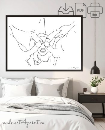 bukkake blowjob print explicit group sex drawing lineart download